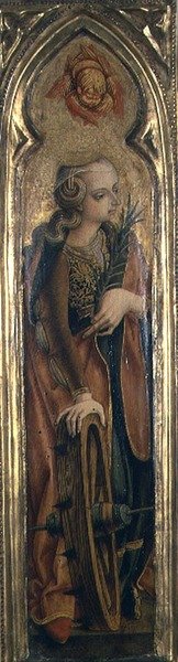 Pyhä Katariina Aleksandrialainen (tempera paneelille) tekijältä Carlo Crivelli