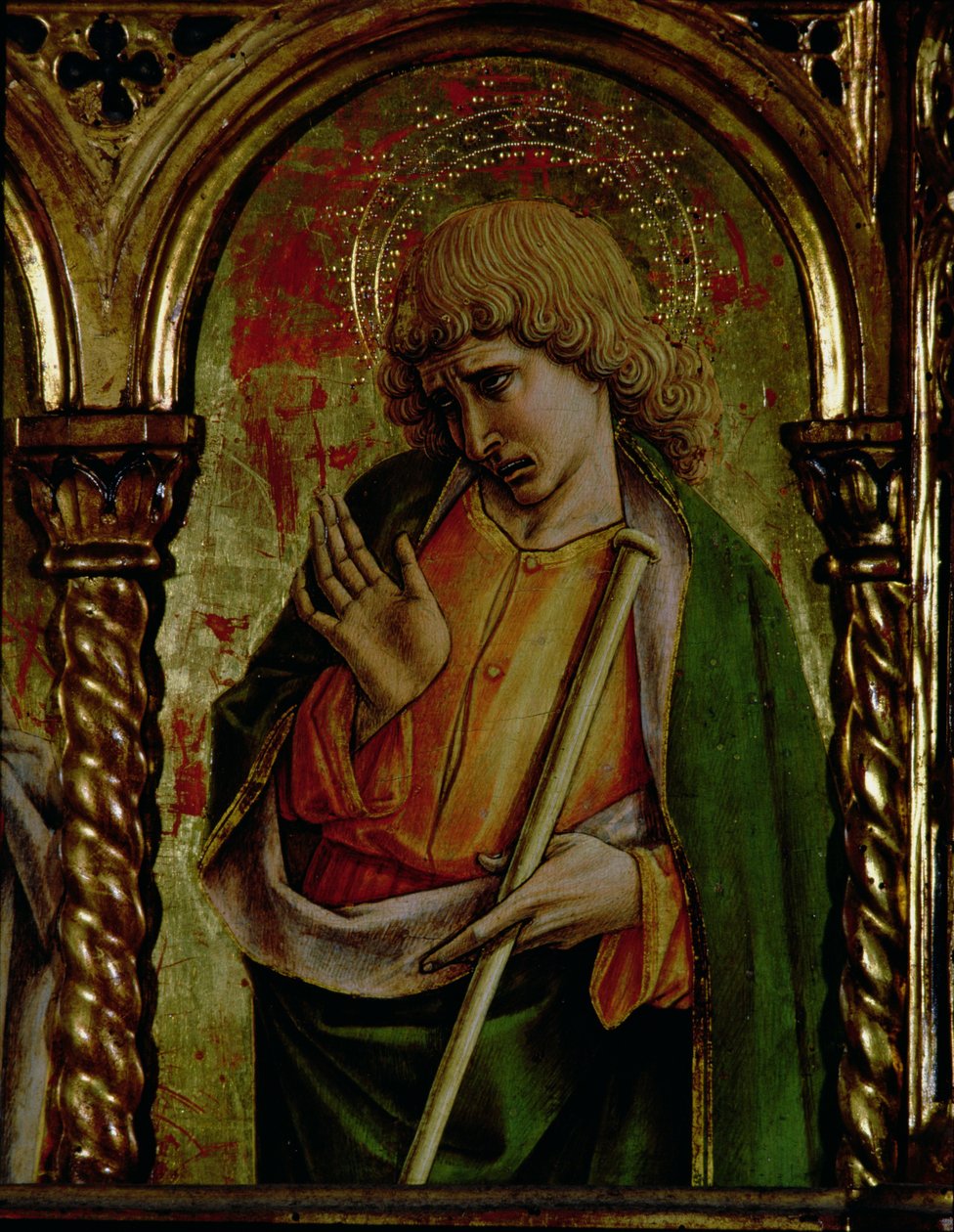 Pyhä Jaakob Vähäinen, yksityiskohta SantEmidio-polyptyykistä, 1473, tempera paneelille, yksityiskohta 76636:sta tekijältä Carlo Crivelli