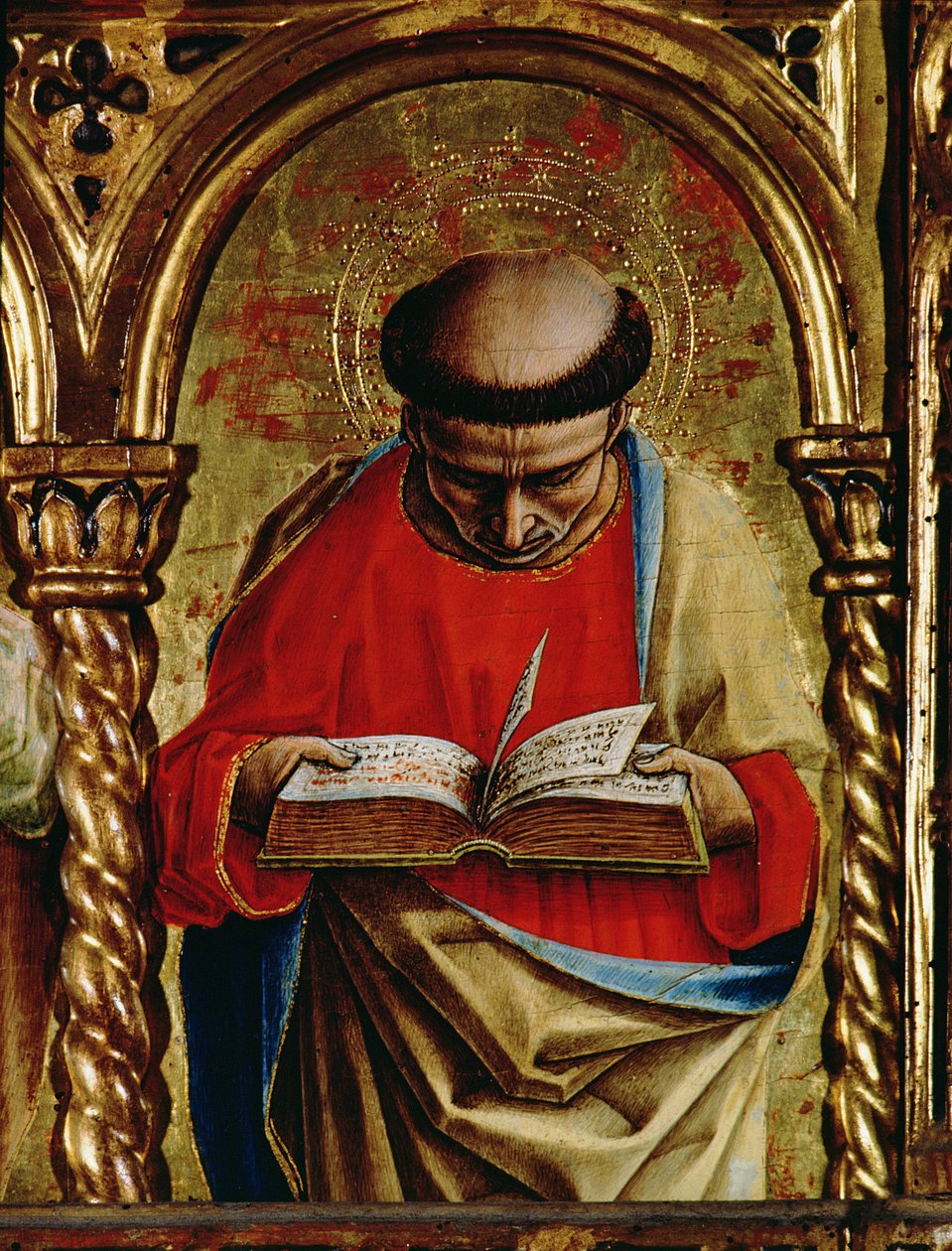 Pyhä Matteus, yksityiskohta SantEmidion polyptyykistä, 1473, tempera paneelille, yksityiskohta 76636:sta. tekijältä Carlo Crivelli