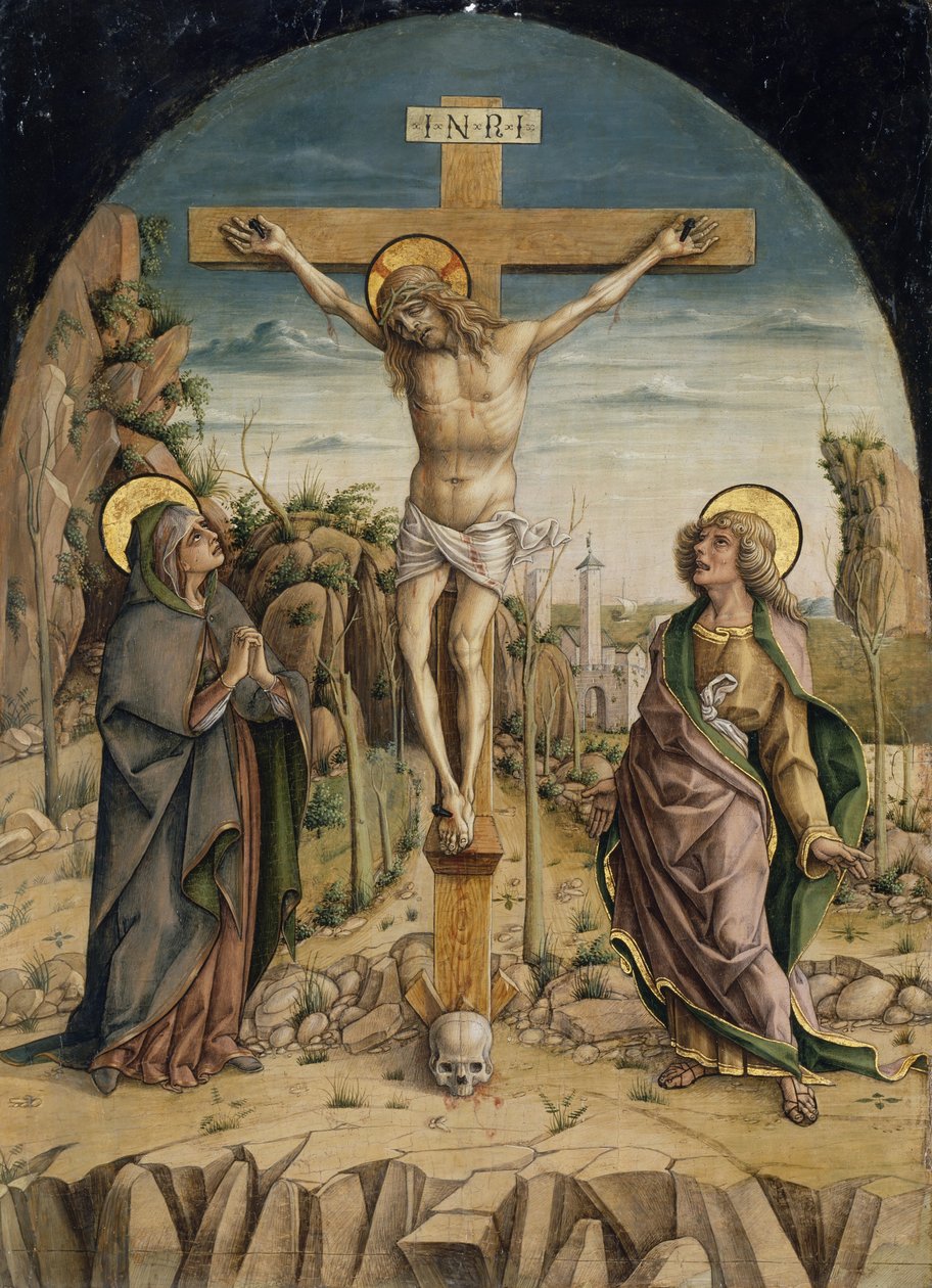 Ristiinnaulitseminen, noin 1487 tekijältä Carlo Crivelli