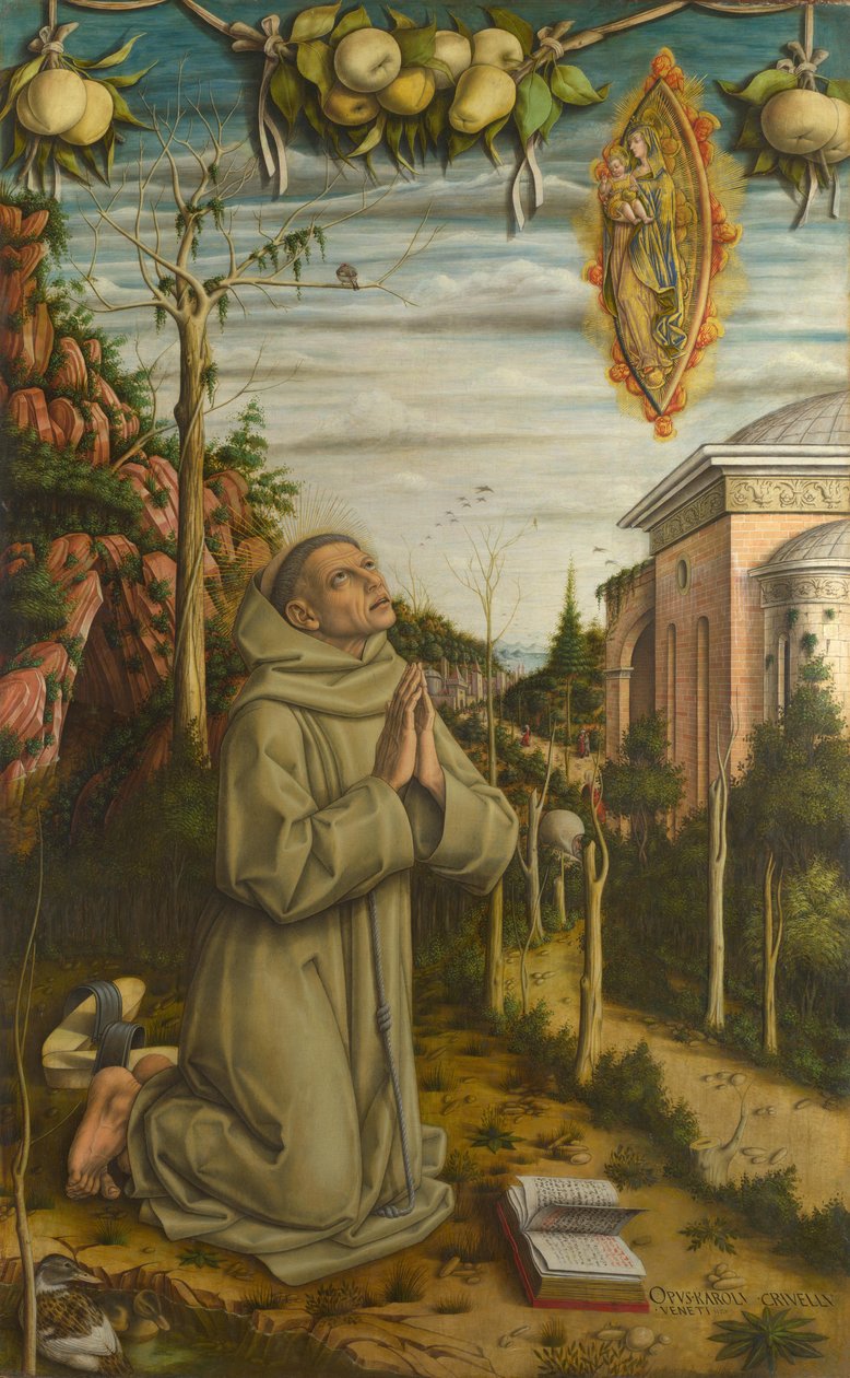 Siunatun Gabrielen näky, 1489 tekijältä Carlo Crivelli