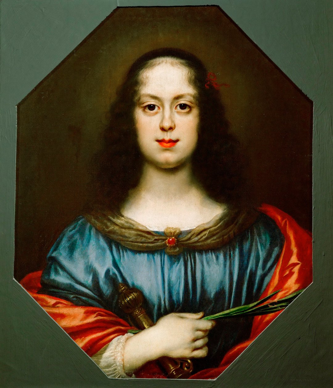 Muotokuva Vittoria della Roveresta (1622-1694) Pyhänä Katariinana tekijältä Carlo Dolci
