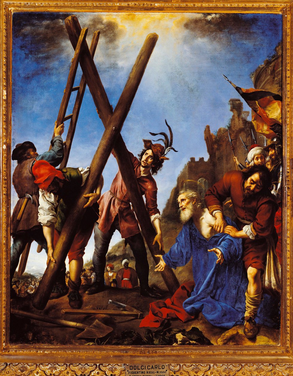 Pyhä Andre ennen ristiä Carlo Dolcin (1616-1686) maalaus 1600-luvulta Firenze, Palazzo Pitti Galleria Palatina tekijältä Carlo Dolci