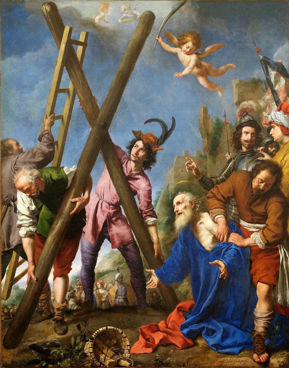 Pyhä Andreas rukoilee ennen marttyyrikuolemataan, 1643 tekijältä Carlo Dolci