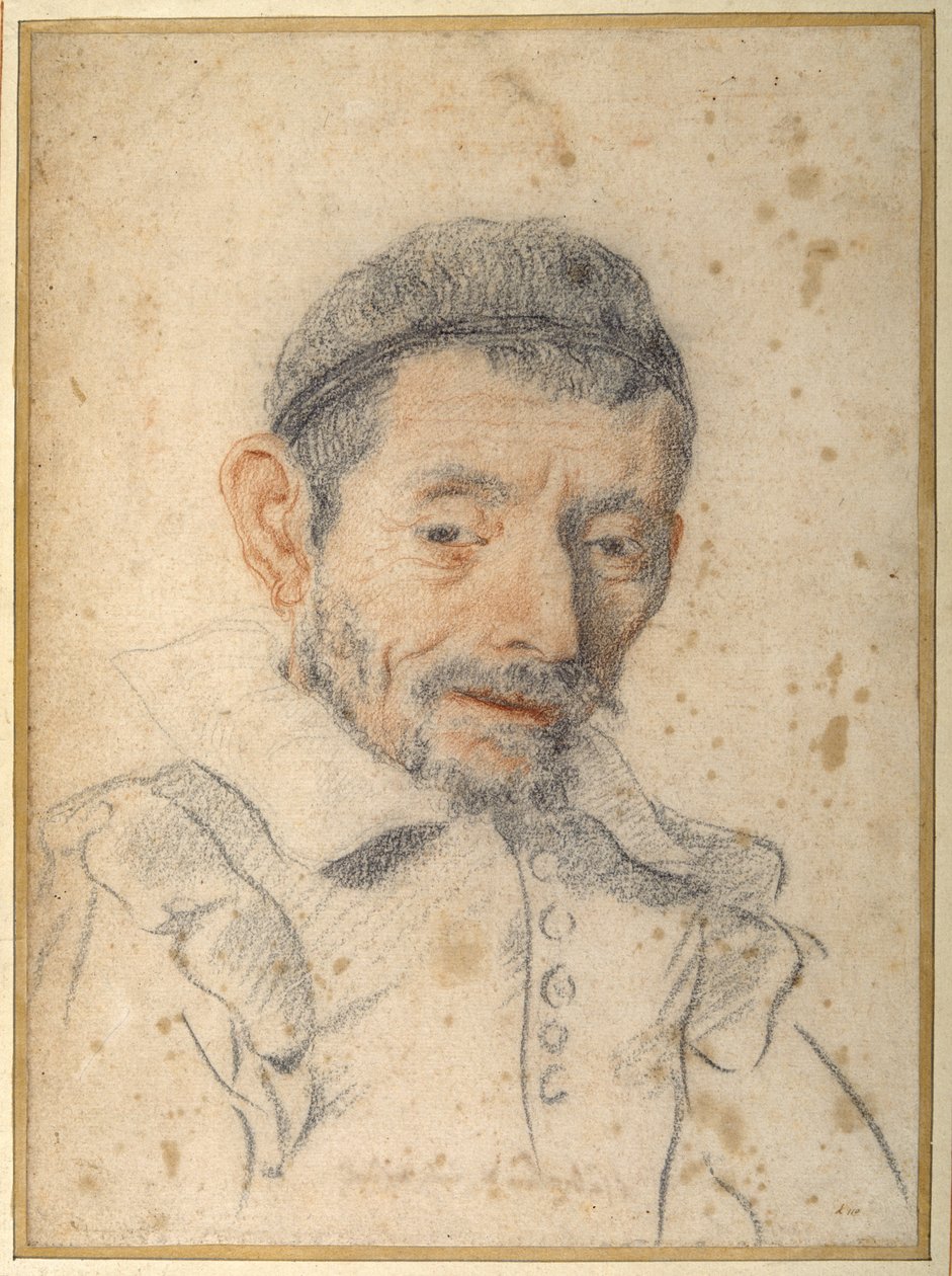 Taiteilijan suutari (punainen ja musta liitu paperille) tekijältä Carlo Dolci