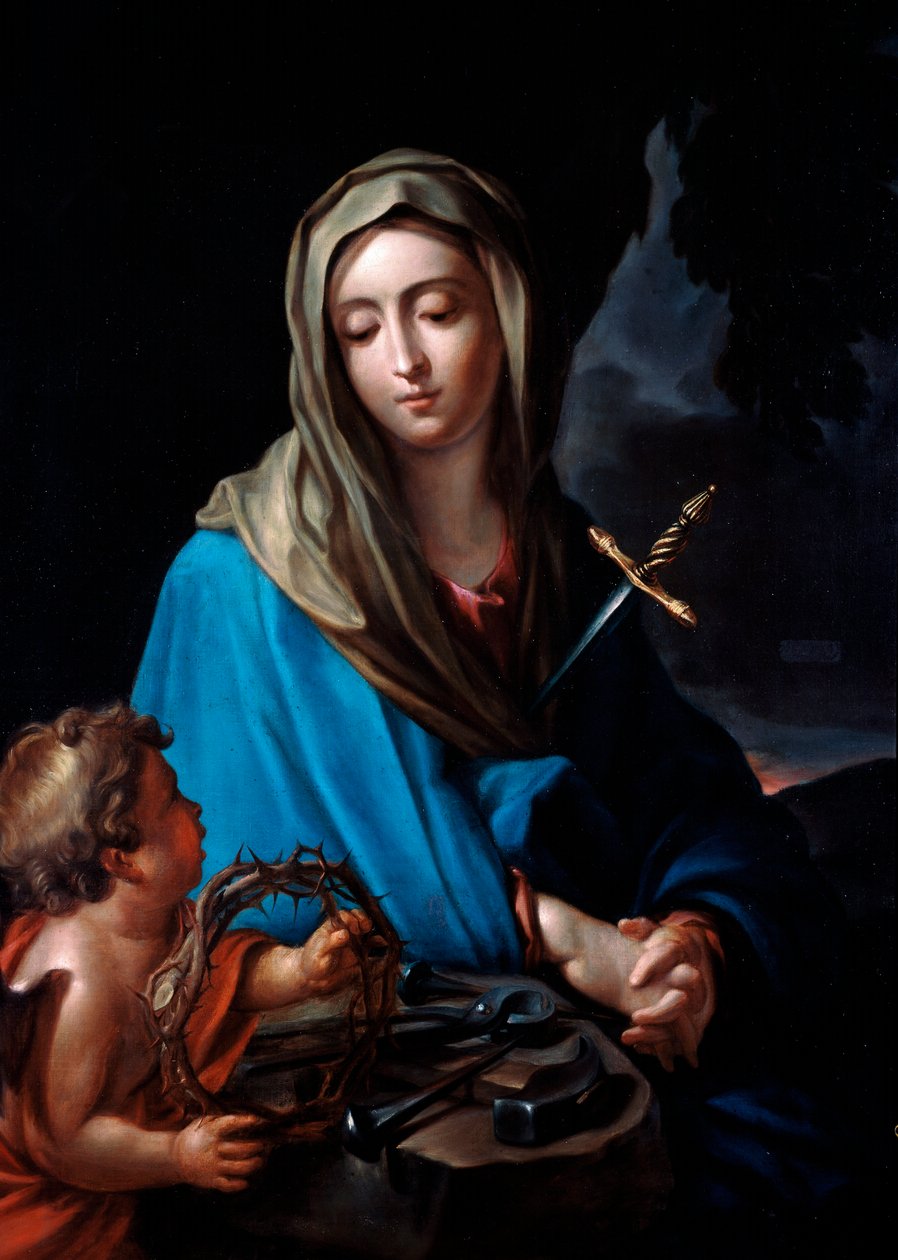 Carlo Dolcin (1616-1686) Neitsyt Pain -maalaus 1600-luvun Rooma, Pyhän Sydämen kirkko tekijältä Carlo Dolci