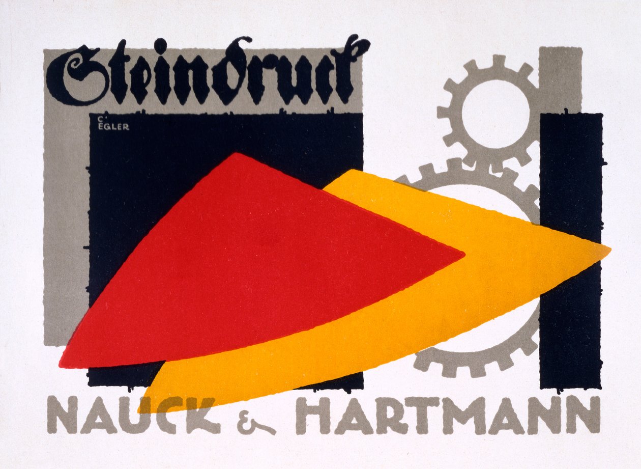 Mainos teokselle "Nauck and Hartmann", n. 1915-1916 tekijältä Carlo Egler