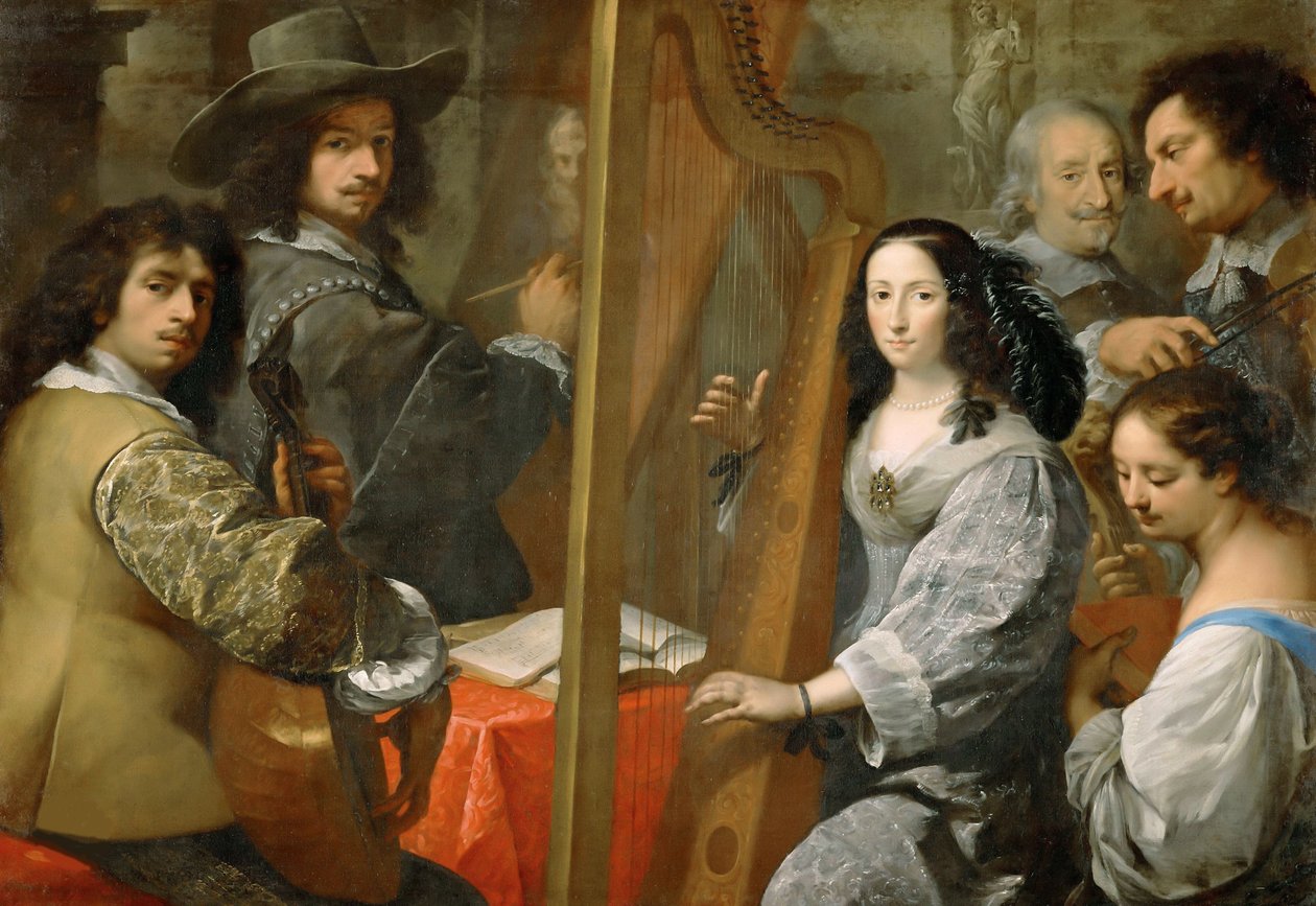 Omakuva perheen kanssa, c. 1650. tekijältä Carlo Francesco Nuvolone
