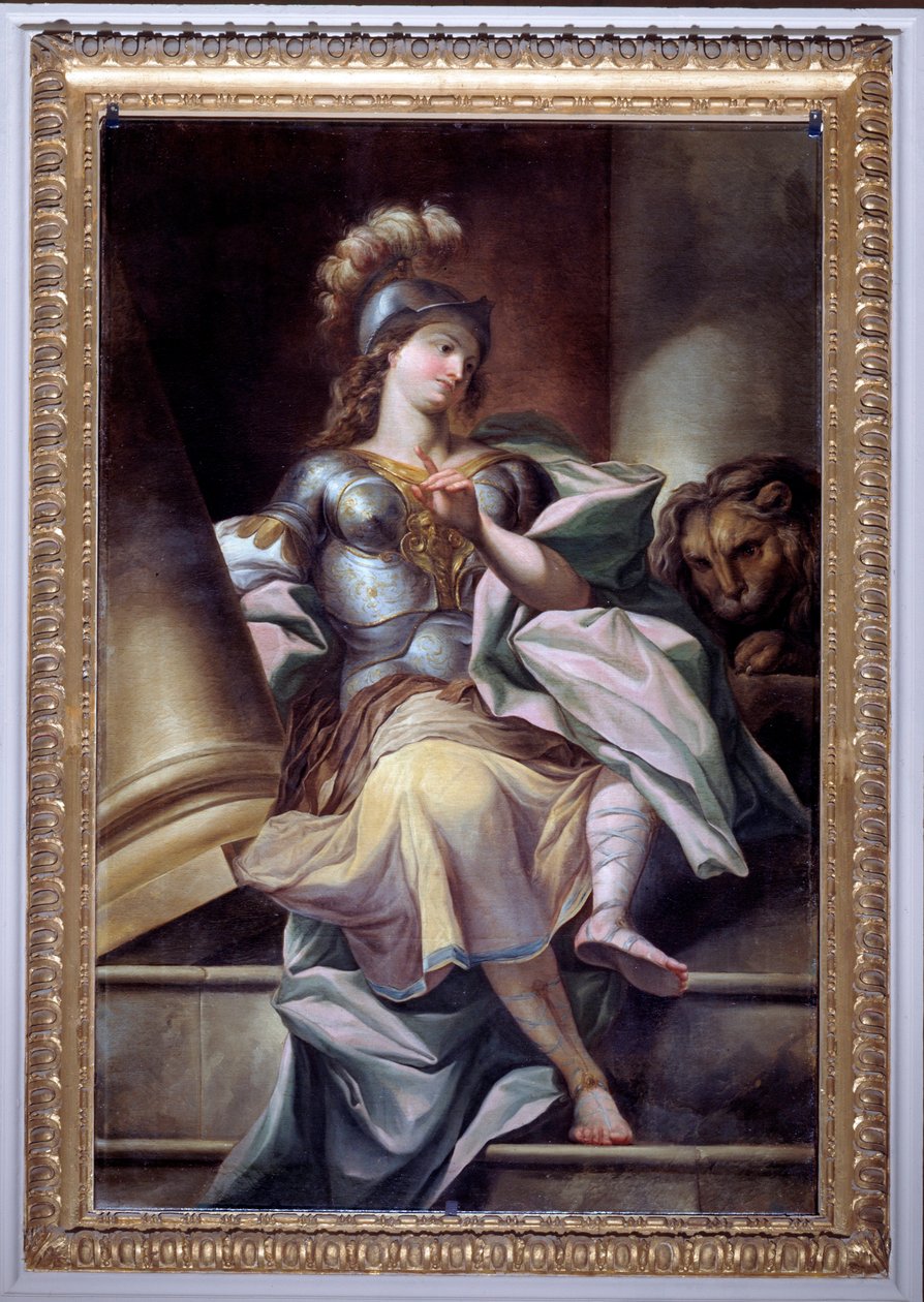 Allegoria tasavallan kolmestatoista arvosta: vahvuus (maalaus, vuoden 1783 jälkeen) tekijältä Carlo Giuseppe Ratti