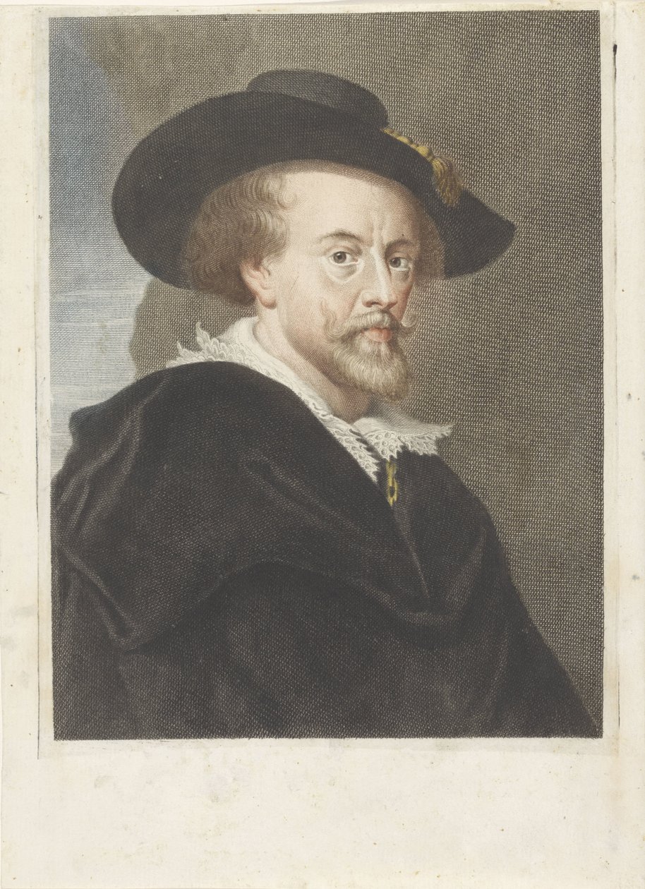 Taiteilija Peter Paul Rubensin muotokuva Taiteilijoiden muotokuvia (sarjan nimi) tekijältä Carlo Gregori (attributed to)