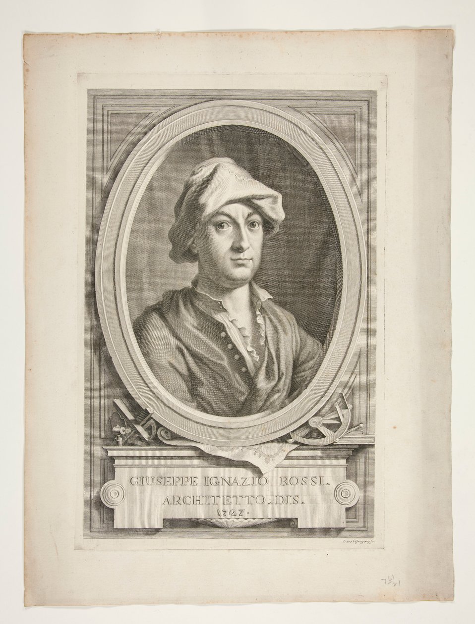 Giuseppe Ignazio Rossin muotokuva tekijältä Carlo Gregori