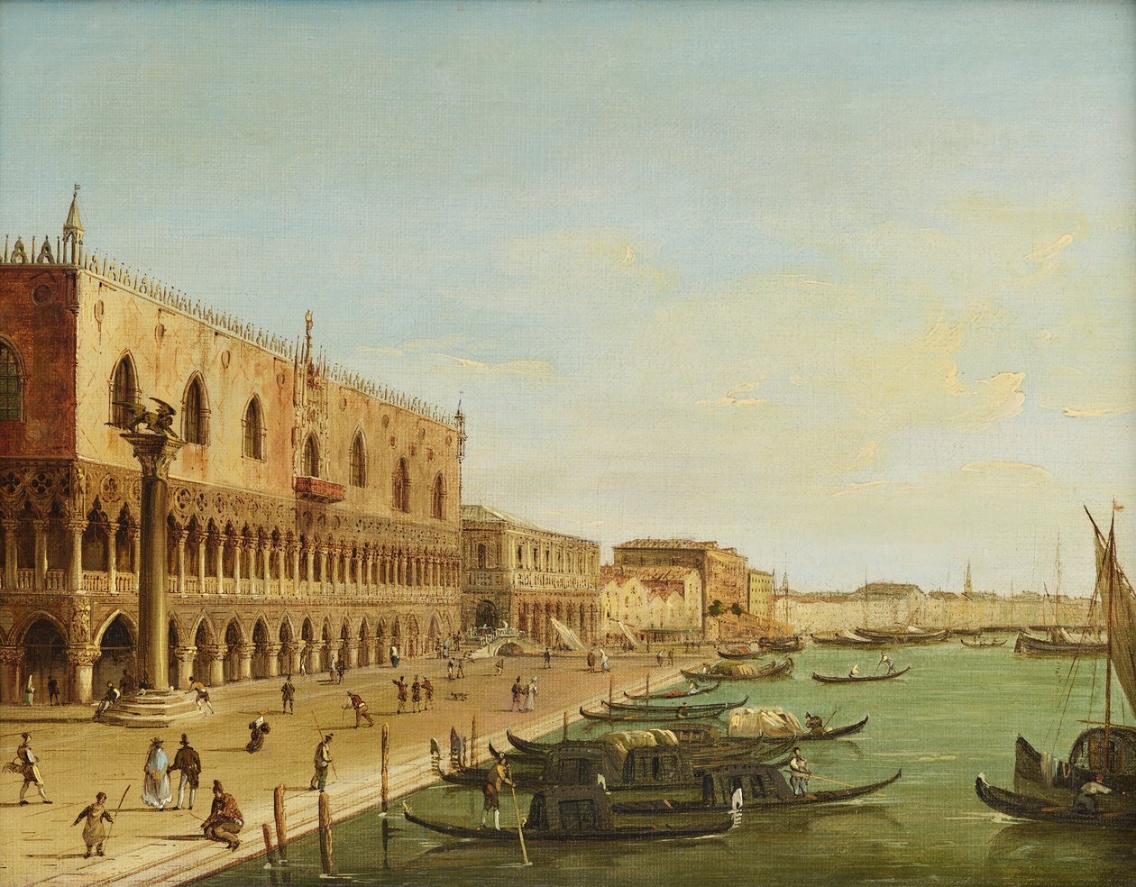 Der Dogenpalast in Venedig mit Riva degli Schiavoni tekijältä Carlo Grubacs