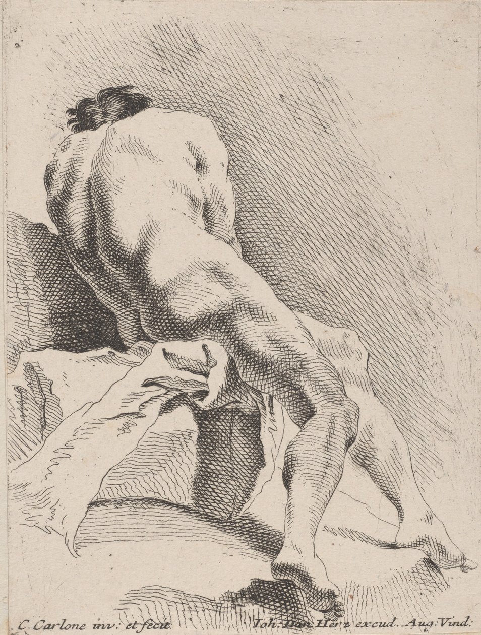 Akateeminen tutkimus, takaa katsottuna, 1725-75. tekijältä Carlo Innocenzo Carloni