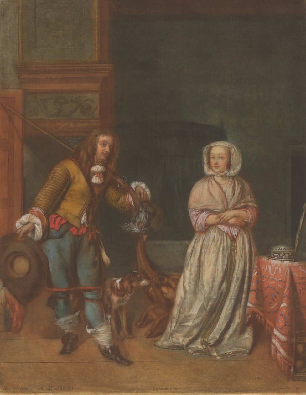 Huntsman Visiting a Lady, 17831786. finlandès tekijältä Carlo Lasinio