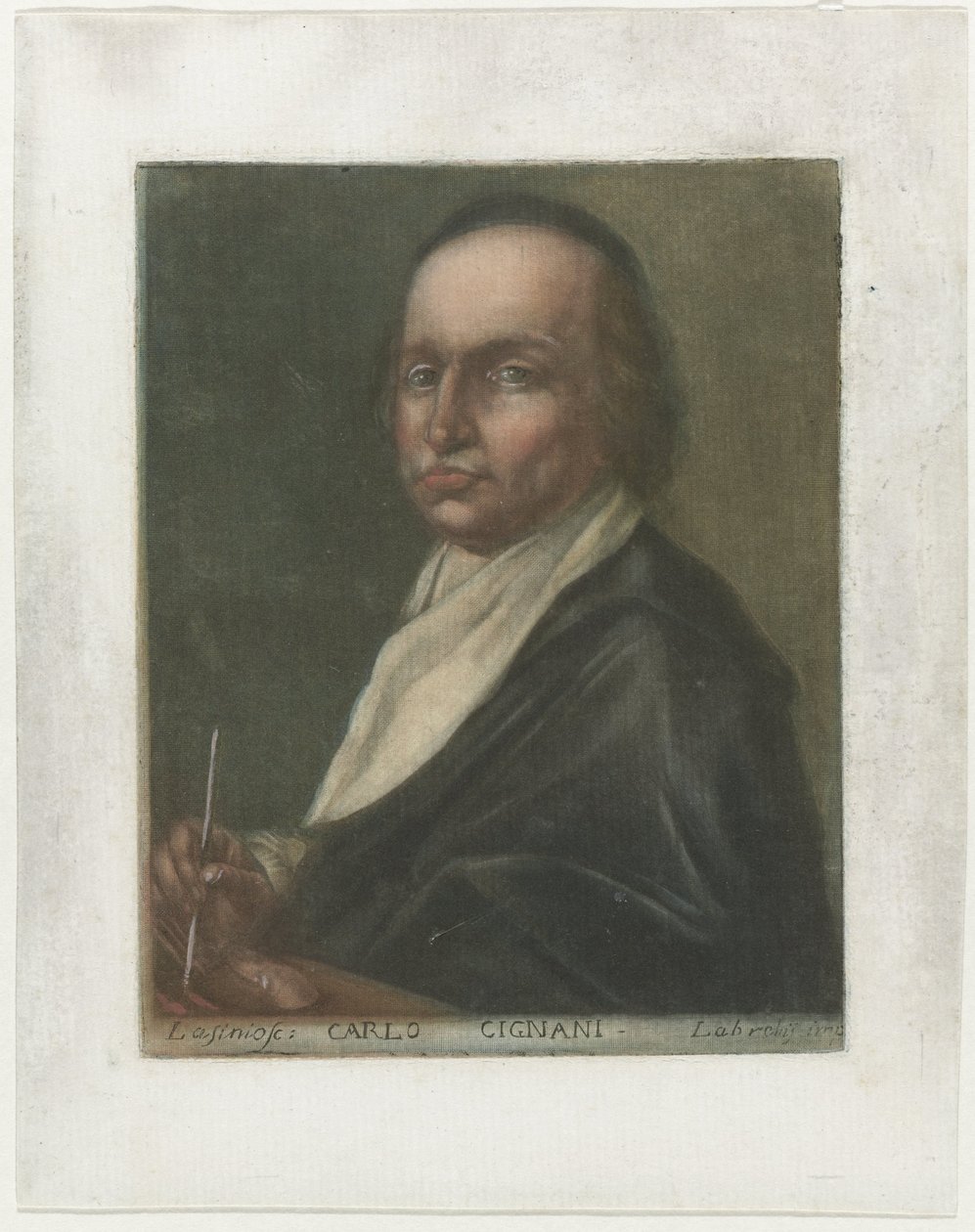 Kuvaaja Carlo Cignani Kunstenaarsportretten in de Uffizi Gallery te Firenze (sarjan nimi) Muotokuvia olemassa olevista maalareista Firenzen kuninkaallisessa galleriassa (sarjan nimi) tekijältä Carlo Lasinio
