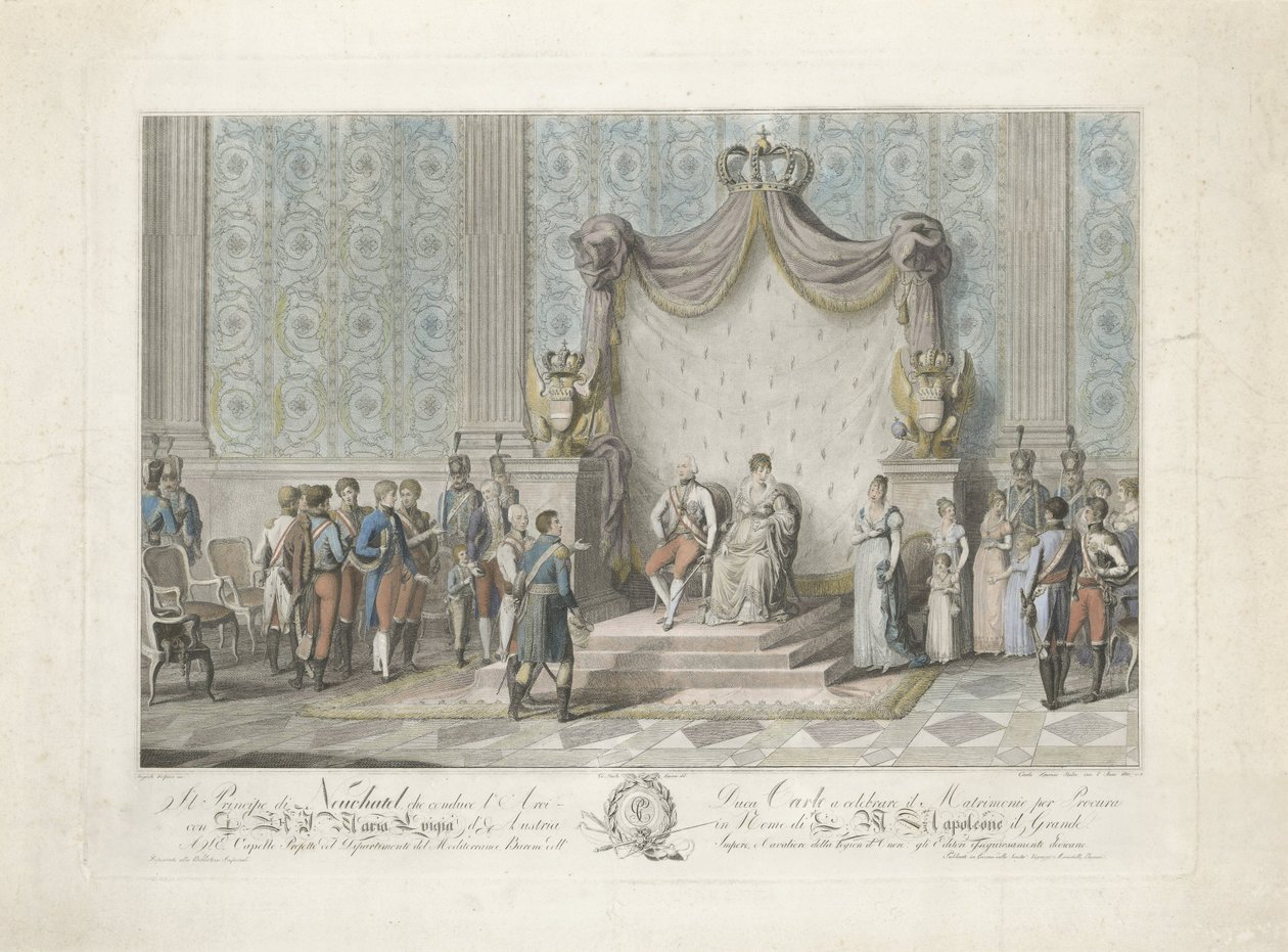 Neuchâtelin prinssi Itävallan Maria Louiselle tekijältä Carlo Lasinio