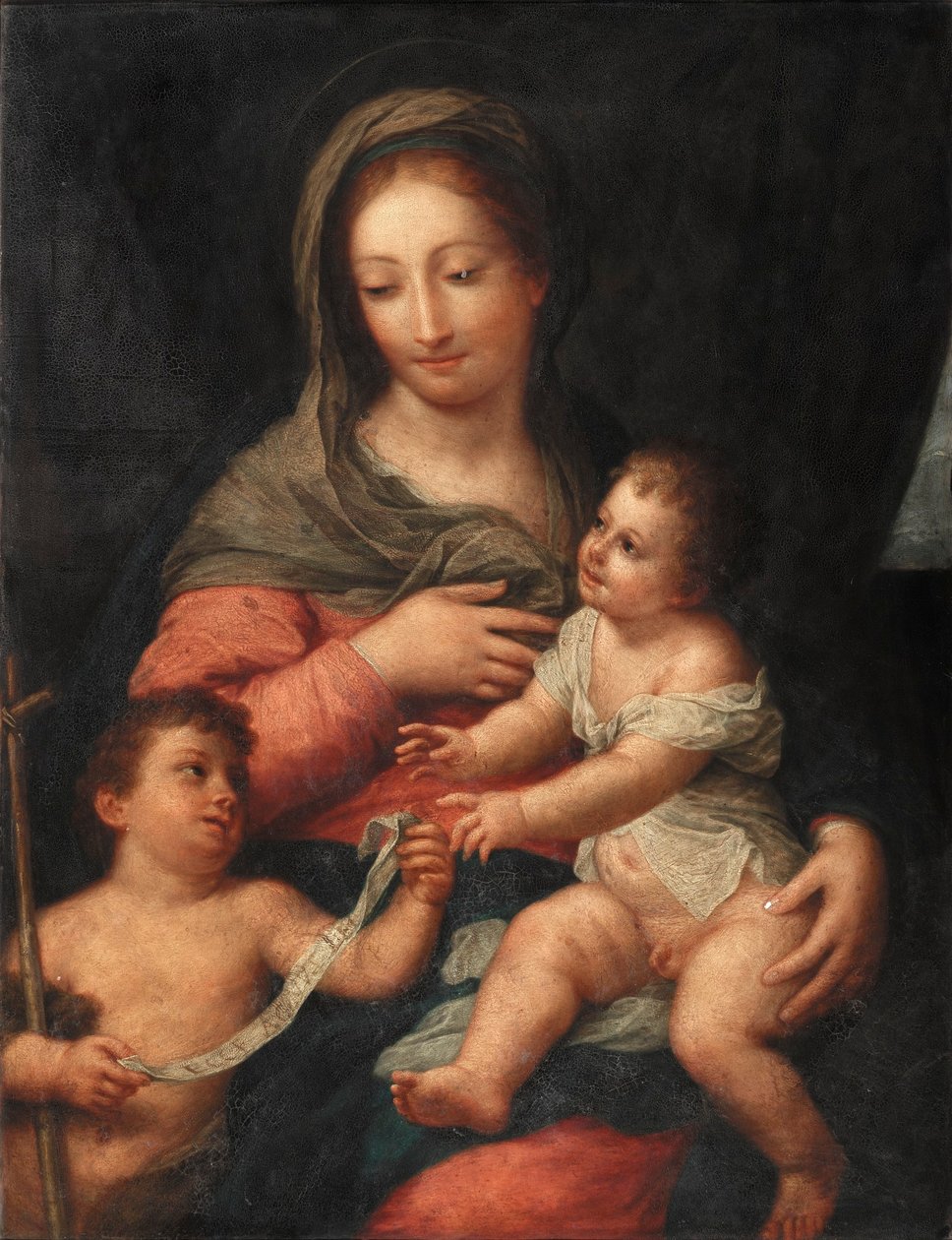 Madonna ja lapsi sekä nuori Johannes Kastajan kanssa tekijältä Carlo Maratta