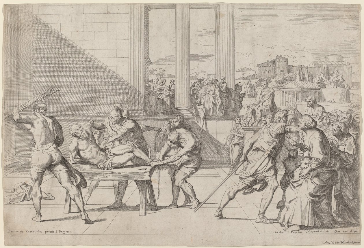 Pyhän Andreaksen marttyyrikuolema tekijältä Carlo Maratta after Domenichino