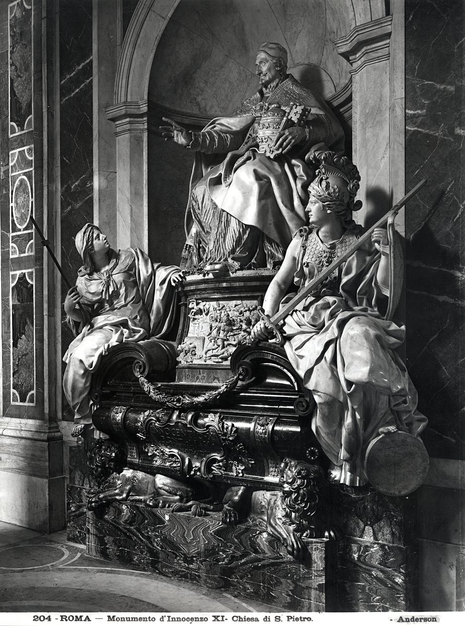 Muistomerkki paavi Innocentius XI:lle, n. 1697 (marmori) tekijältä Carlo Maratta or Maratti
