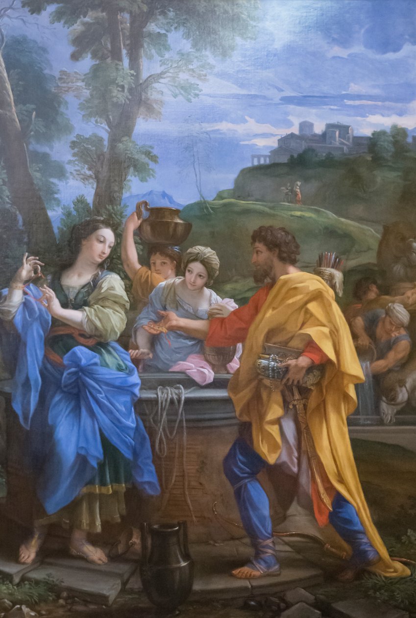 Rebecca ja Eliezer kaivolla tekijältä Carlo Maratta or Maratti
