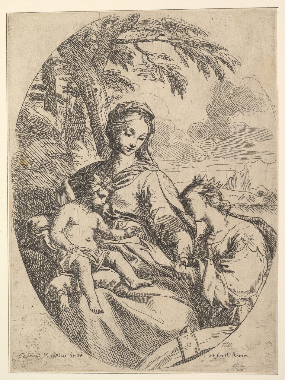 Pyhän Katariinan häät. tekijältä Carlo Maratta or Maratti