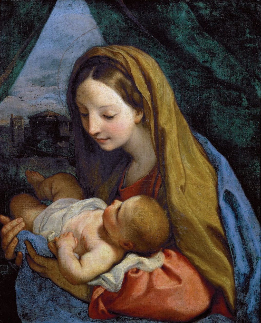 Neitsyt ja lapsi - Carlo Maratta (Maratta) (1625-1713). Öljy kankaalle, c. 1660. Mitat : 66,5x54,5 cm. Taidehistoriallinen museo, Wien tekijältä Carlo Maratta or Maratti