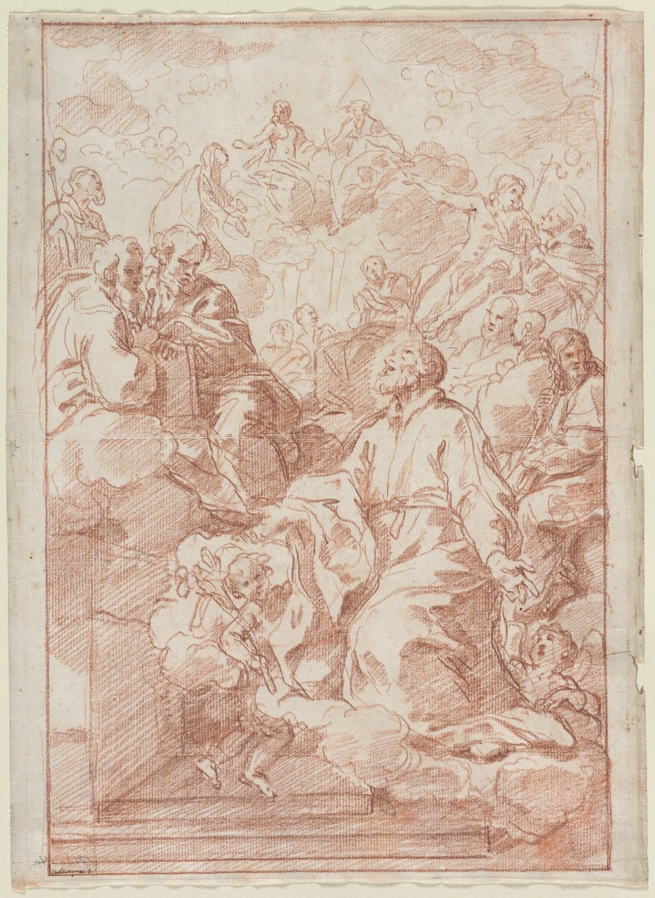 Pyhän Philip Nerin visio, n. 1673-75. tekijältä Carlo Maratta or Maratti