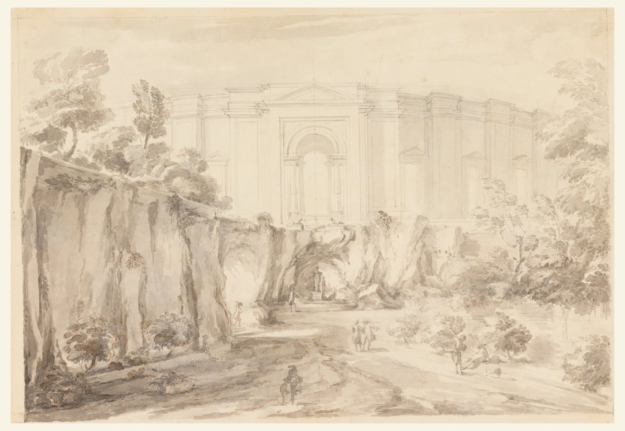 Suunnittelu istuntolalle, Villa Albani, Rooma, Italia tekijältä Carlo Marchionni