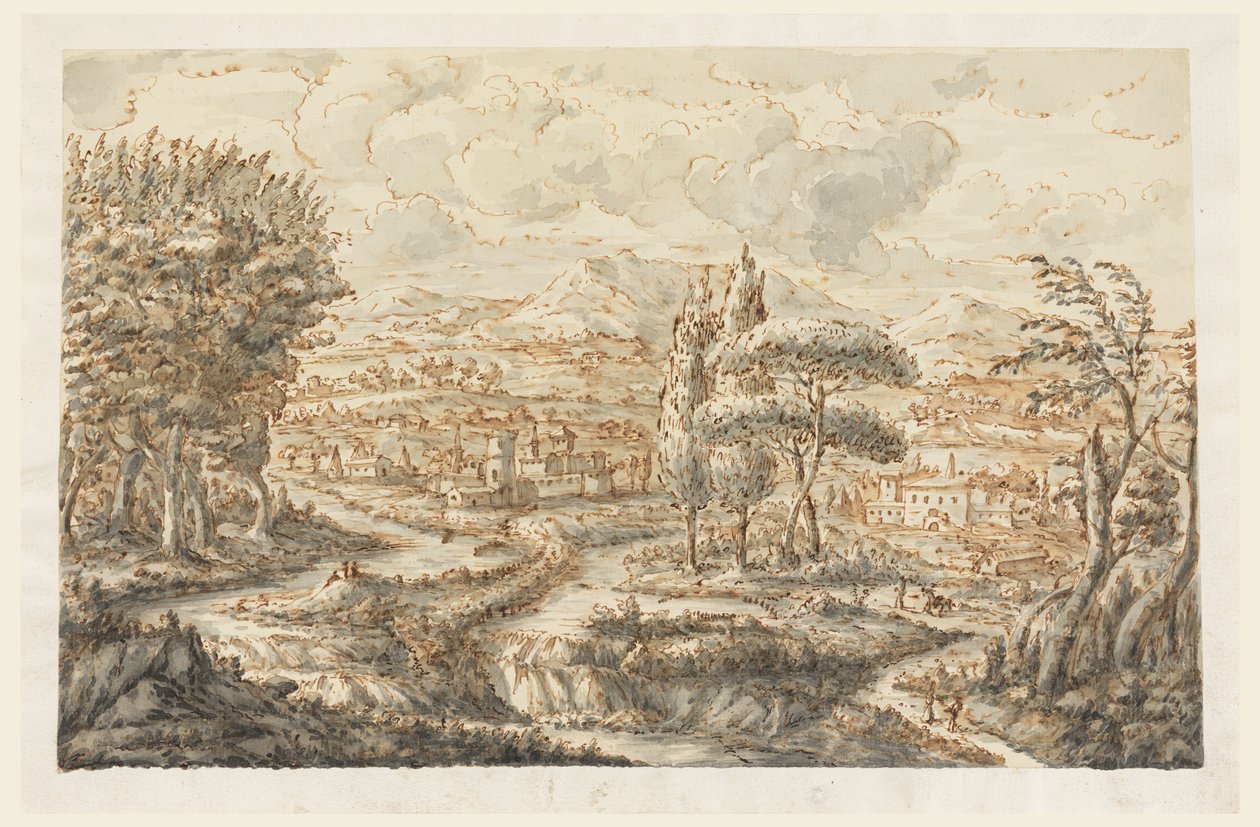 Piirros, laakso, 1750-70 tekijältä Carlo Marchionni