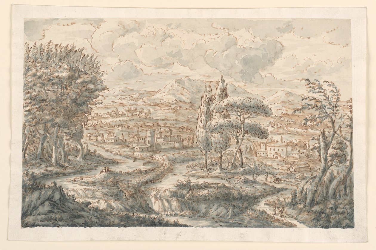 Piirros, laakso, 1750-70 tekijältä Carlo Marchionni