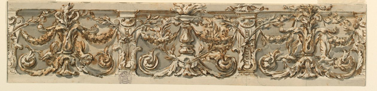 Piirustus, friisin luonnos, n. 1770. tekijältä Carlo Marchionni
