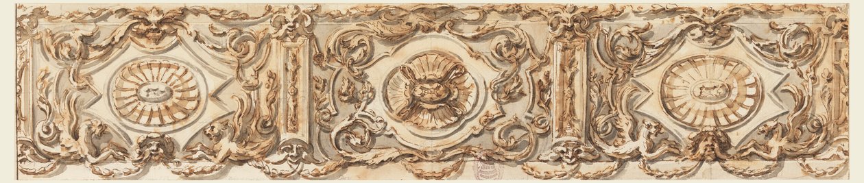 Piirustus, friisin luonnos, n. 1770. tekijältä Carlo Marchionni