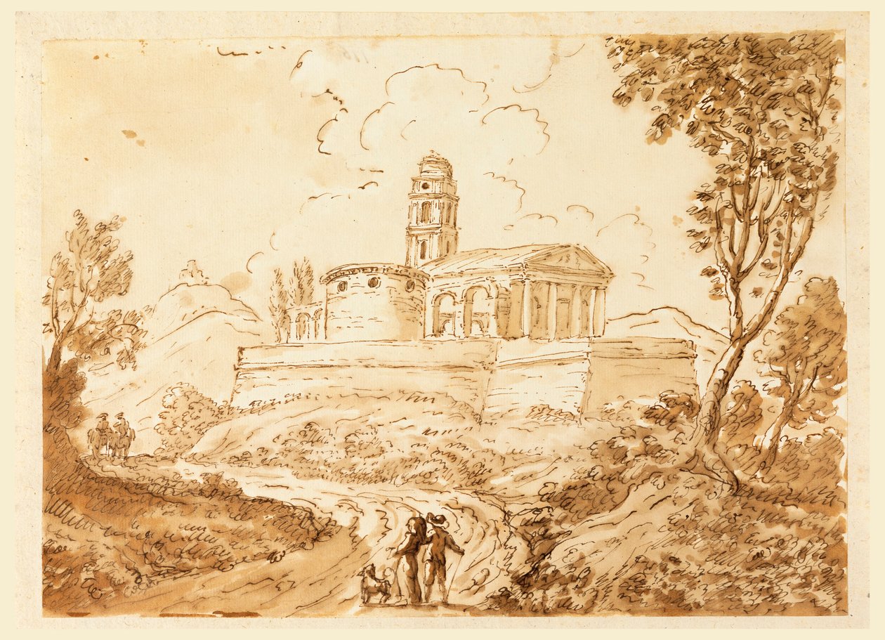 Piirros, Hahmoja tiellä, 1700-luvun puoliväli-1800-luvun loppupuoli tekijältä Carlo Marchionni