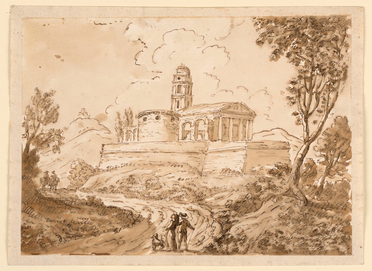 Piirros, Hahmoja tiellä, 1700-luvun puoliväli-1800-luvun loppupuoli tekijältä Carlo Marchionni