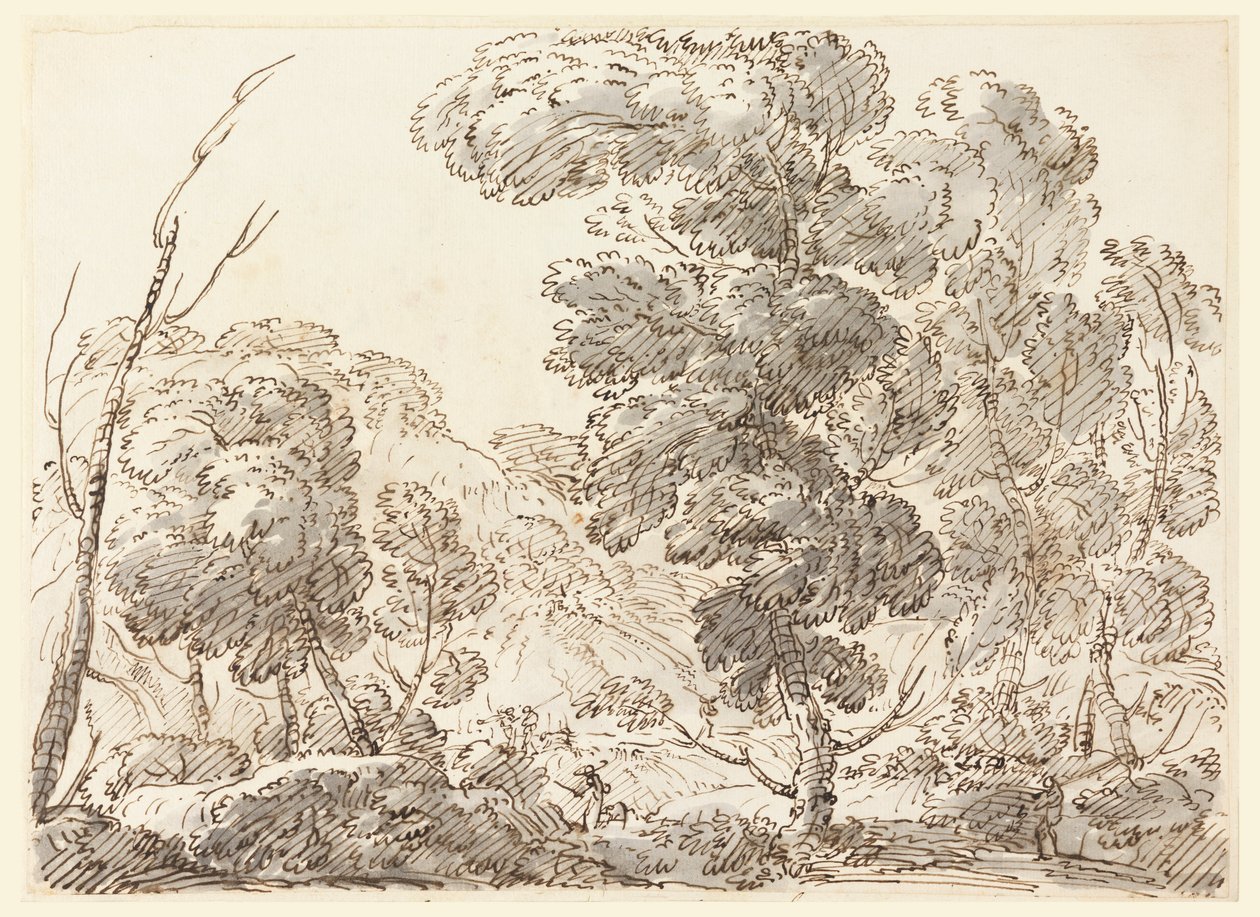 Piirros, Tie vuoristoisessa maassa, 1770-1786 tekijältä Carlo Marchionni