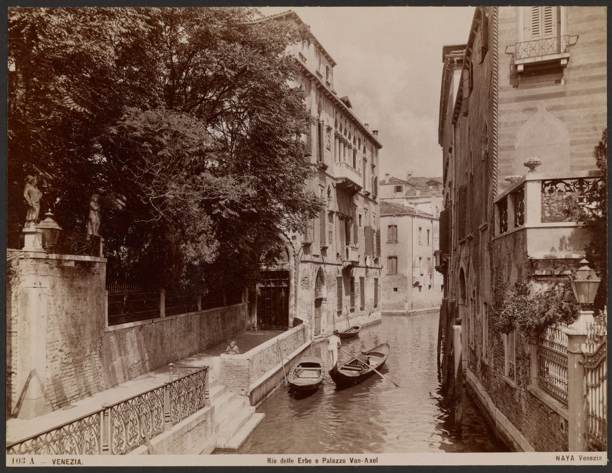 Rio delle Erbe ja Palazzo Van-Axel tekijältä Carlo Naya