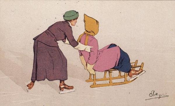 Auttava käsi (väri litho) tekijältä Carlo Pellegrini