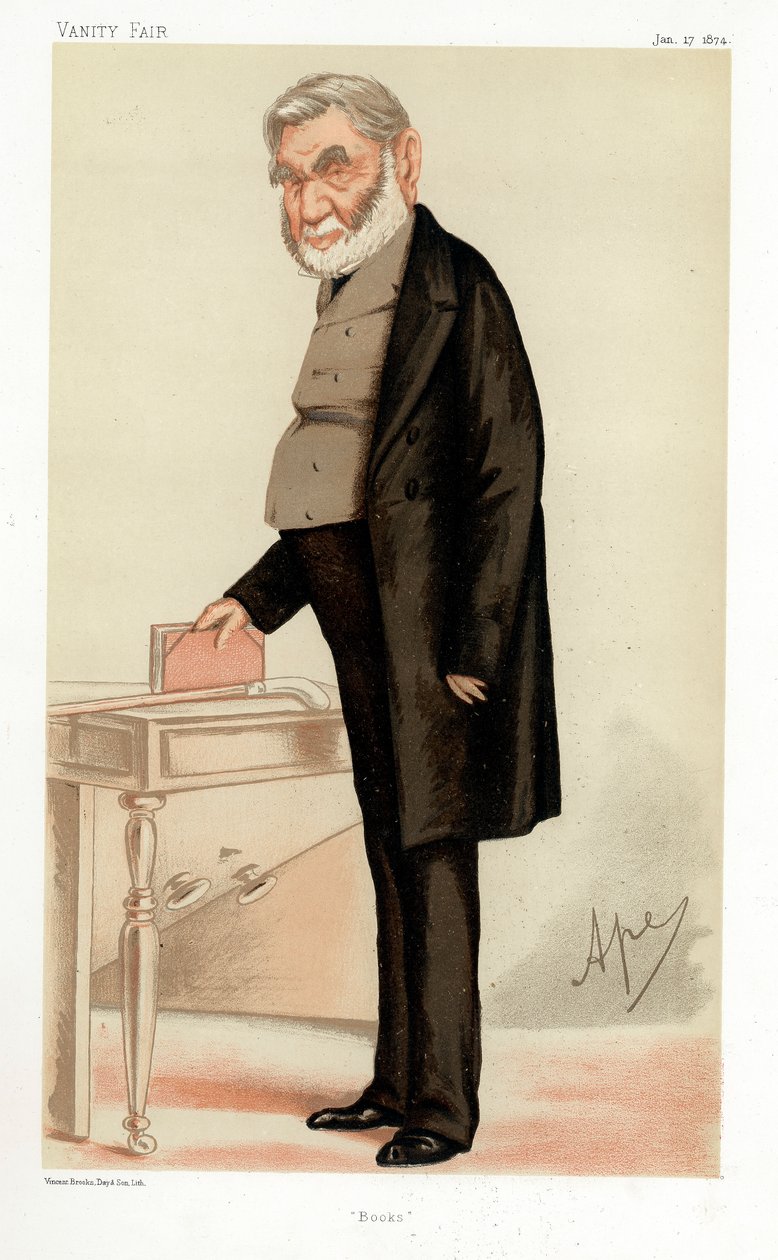 Anthony Panizzi, italialainen bibliografi, 1874 tekijältä Carlo Pellegrini