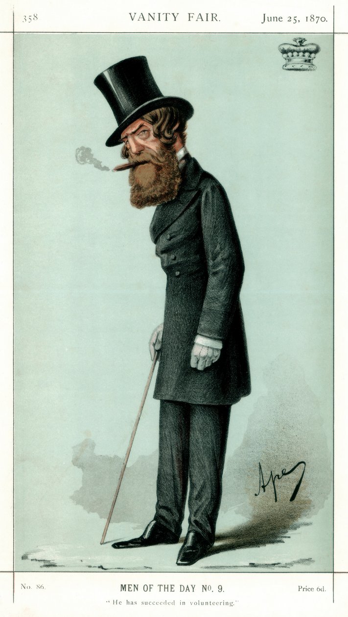 Hän on menestynyt vapaaehtoistyössä, varakreivi Ranelagh, 1870. tekijältä Carlo Pellegrini