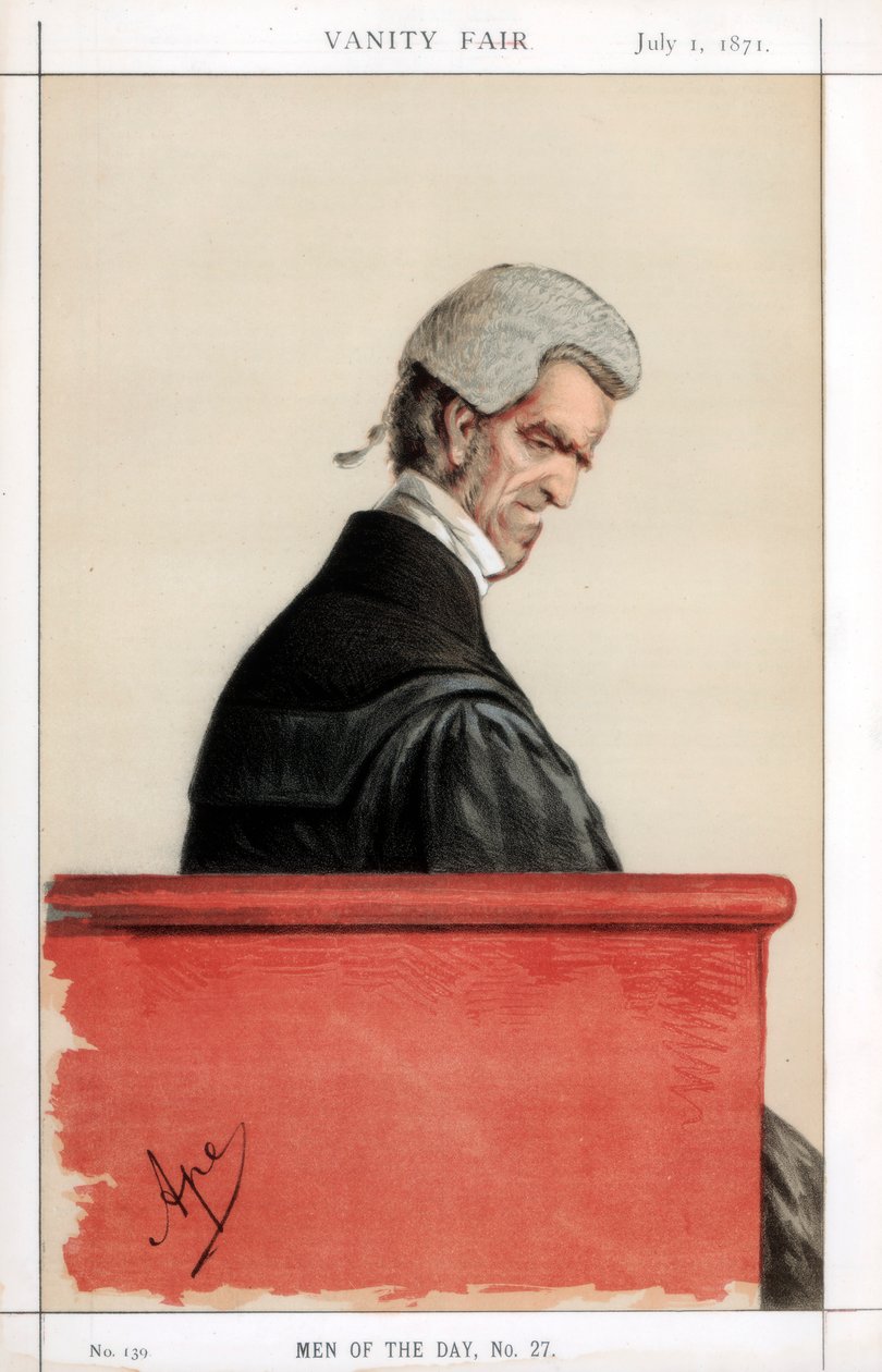 Sir John George Shaw-Lefevre, brittiläinen asianajaja, poliitikko ja virkamies, 1871 tekijältä Carlo Pellegrini