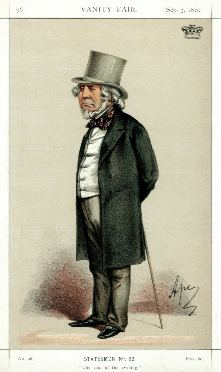 The Cool of the Evening, Lord Houghton, englantilainen runoilija ja poliitikko, 1870. tekijältä Carlo Pellegrini