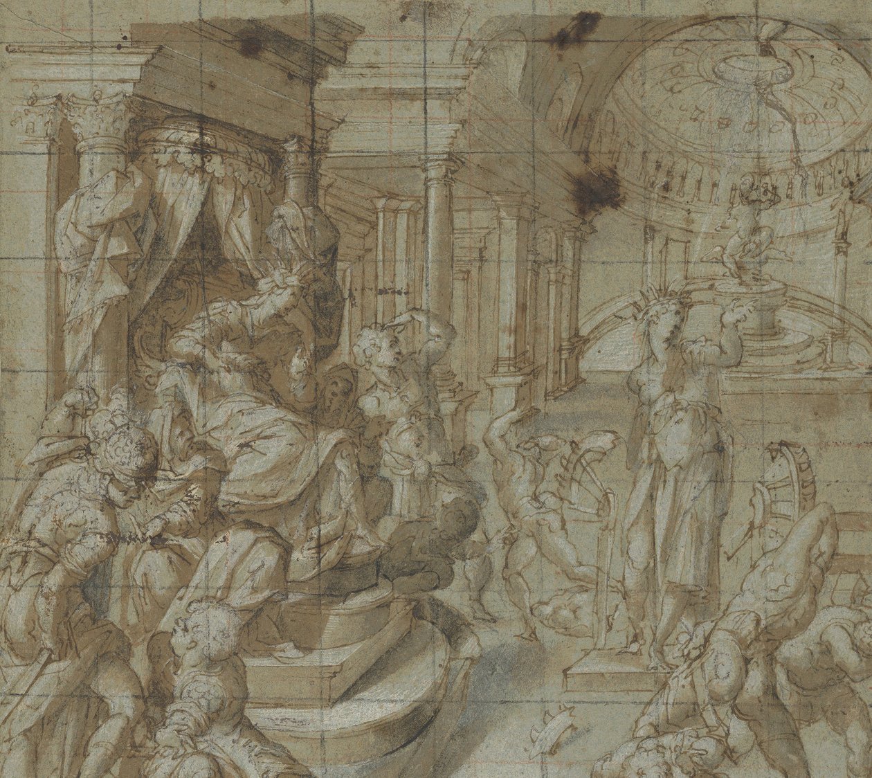 Pyhän Katariina Aleksandrialaisen marttyyrikuolema, 1560-70. tekijältä Carlo Portelli
