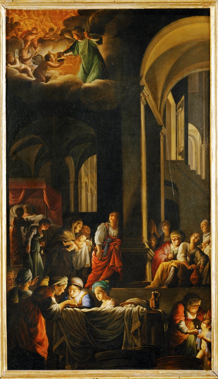 La naissance de la Vierge - Neitsyt Marian syntymä ... tekijältä Carlo Saraceni