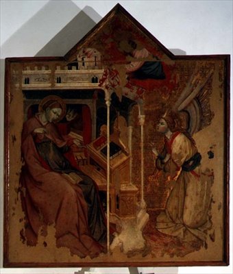 Ilmoitus (tempera paneelissa) tekijältä Carlo da Camerino