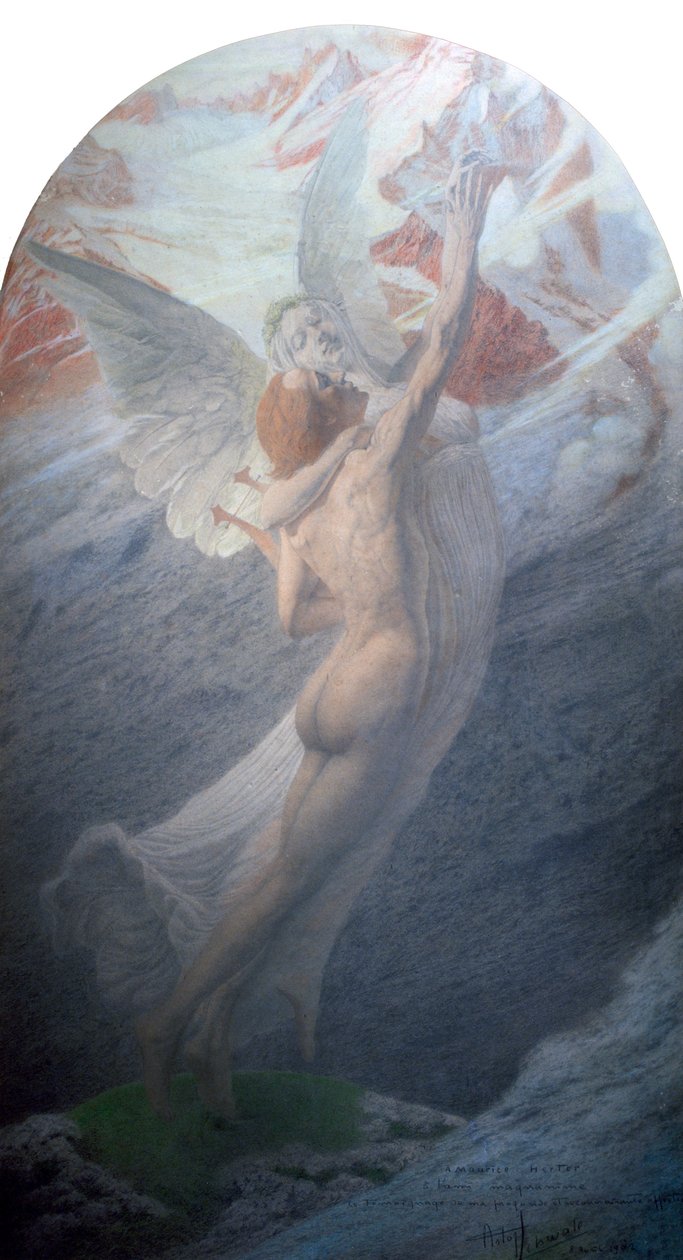 Inspiraatio, 1902 tekijältä Carlos Schwabe