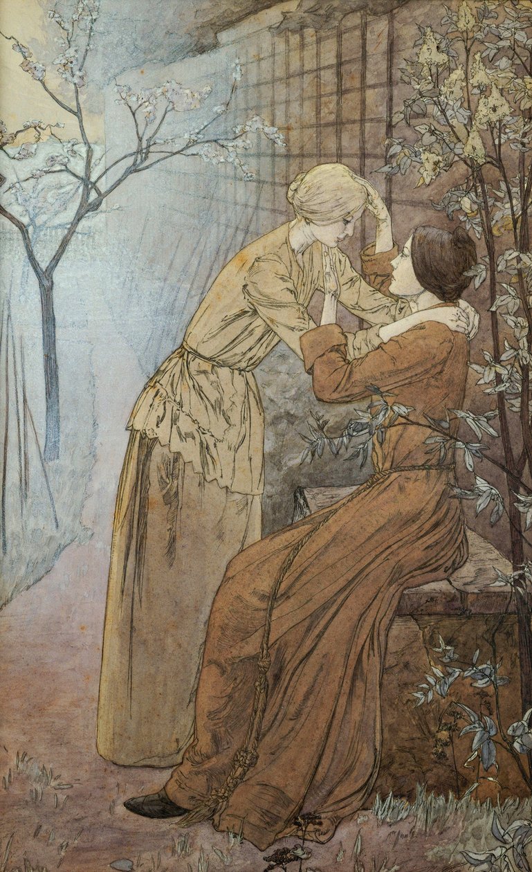 Tapaaminen, 1892 tekijältä Carlos Schwabe