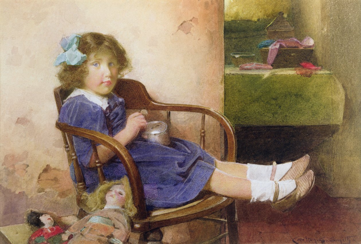 Penny for the Money Box (öljy kankaalle) tekijältä Carlton Alfred Smith