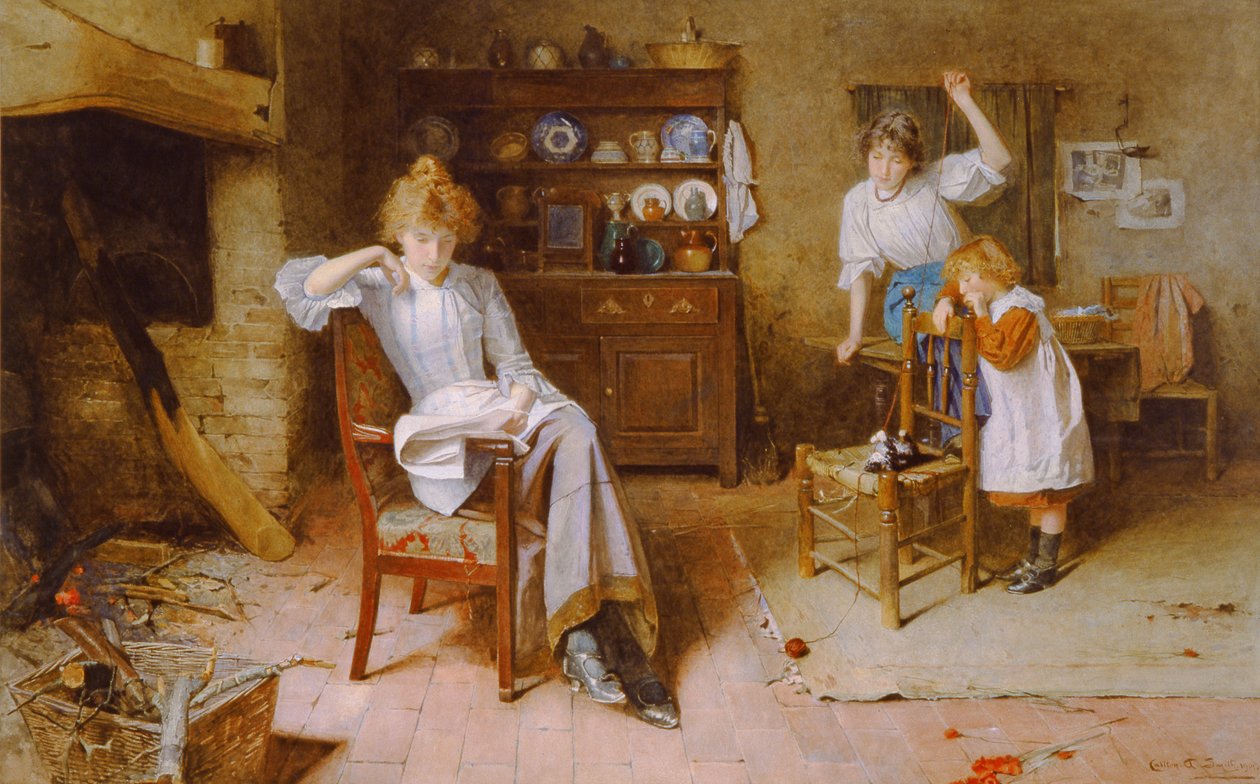 Idle Moments (akvarelli paperille) tekijältä Carlton Alfred Smith