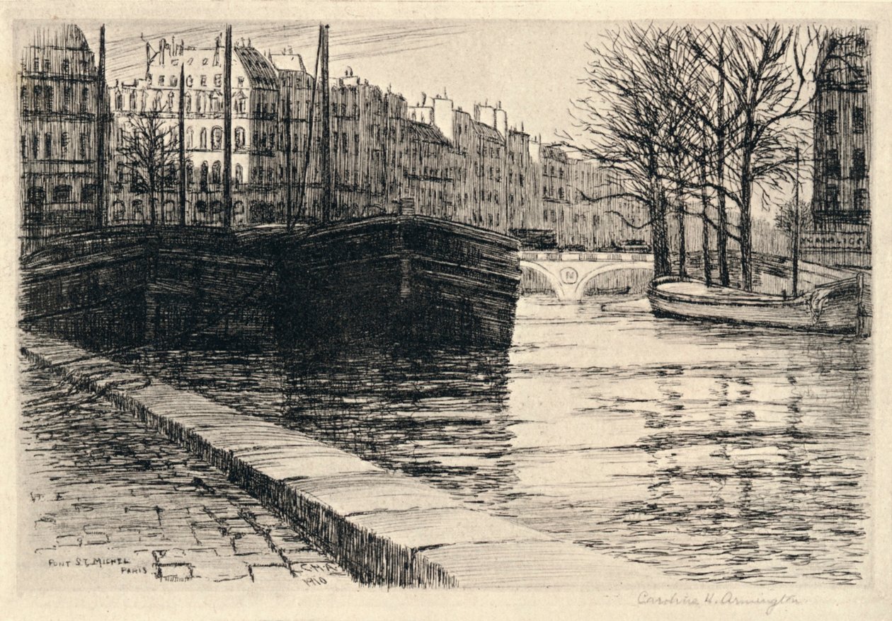 Pont St Michel, 1915 tekijältä Caroline Helena Armington