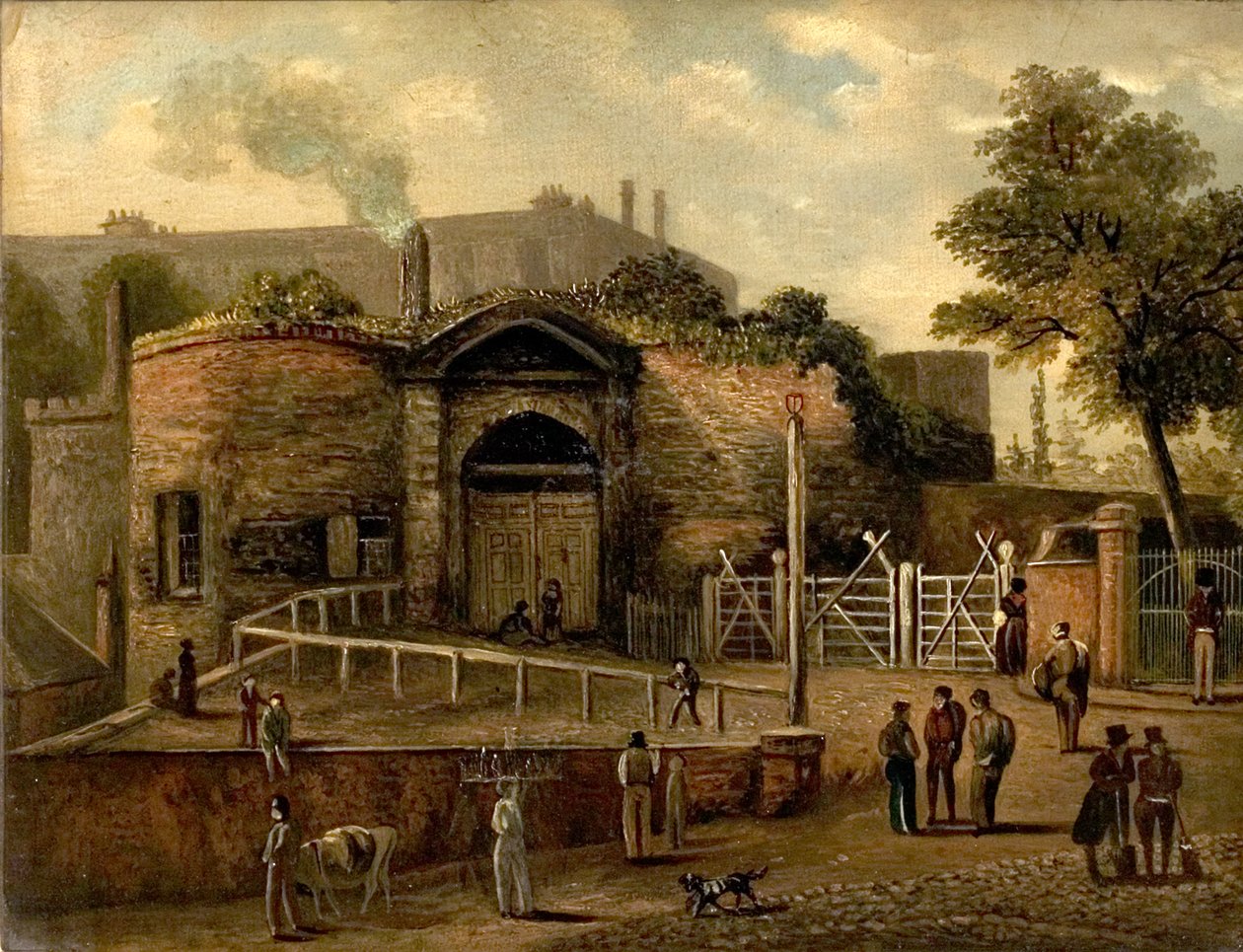 Näkymä Castle Gatewaylle, Nottingham (öljy aluksella) tekijältä Caroline Mary Price